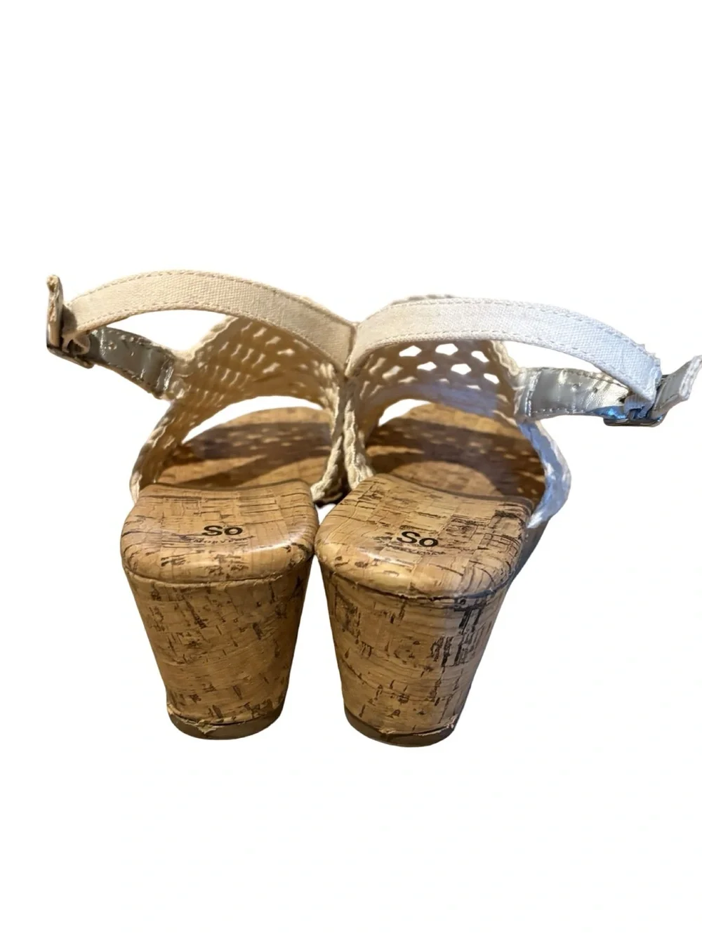 SO Strappy woven wedge sandals